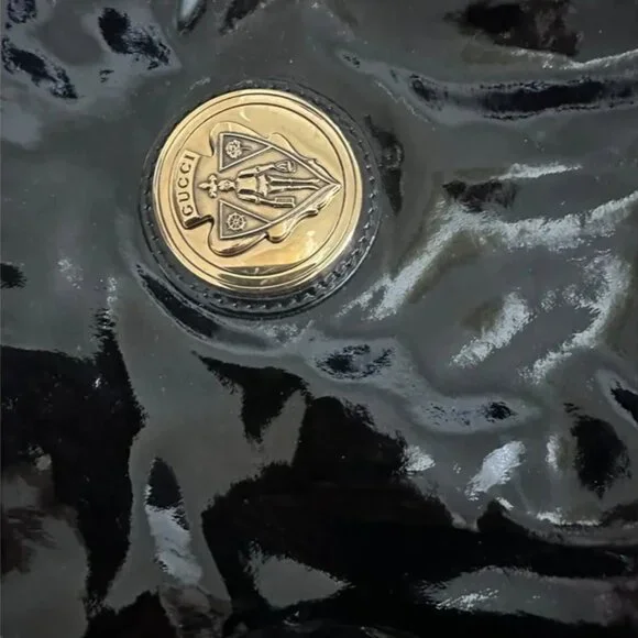 Black Gucci Patent Leather Clutch(BLACK Gucci SHOES NOT INCLUDED)